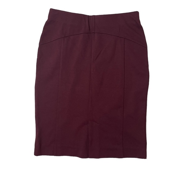 Ann Taylor Factory Maroon Elastic Waist Pencil Skirt - Size XS Petite - Picture 2 of 7